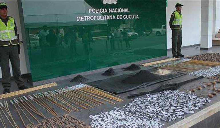 Incautación de pólvora en la frontera.