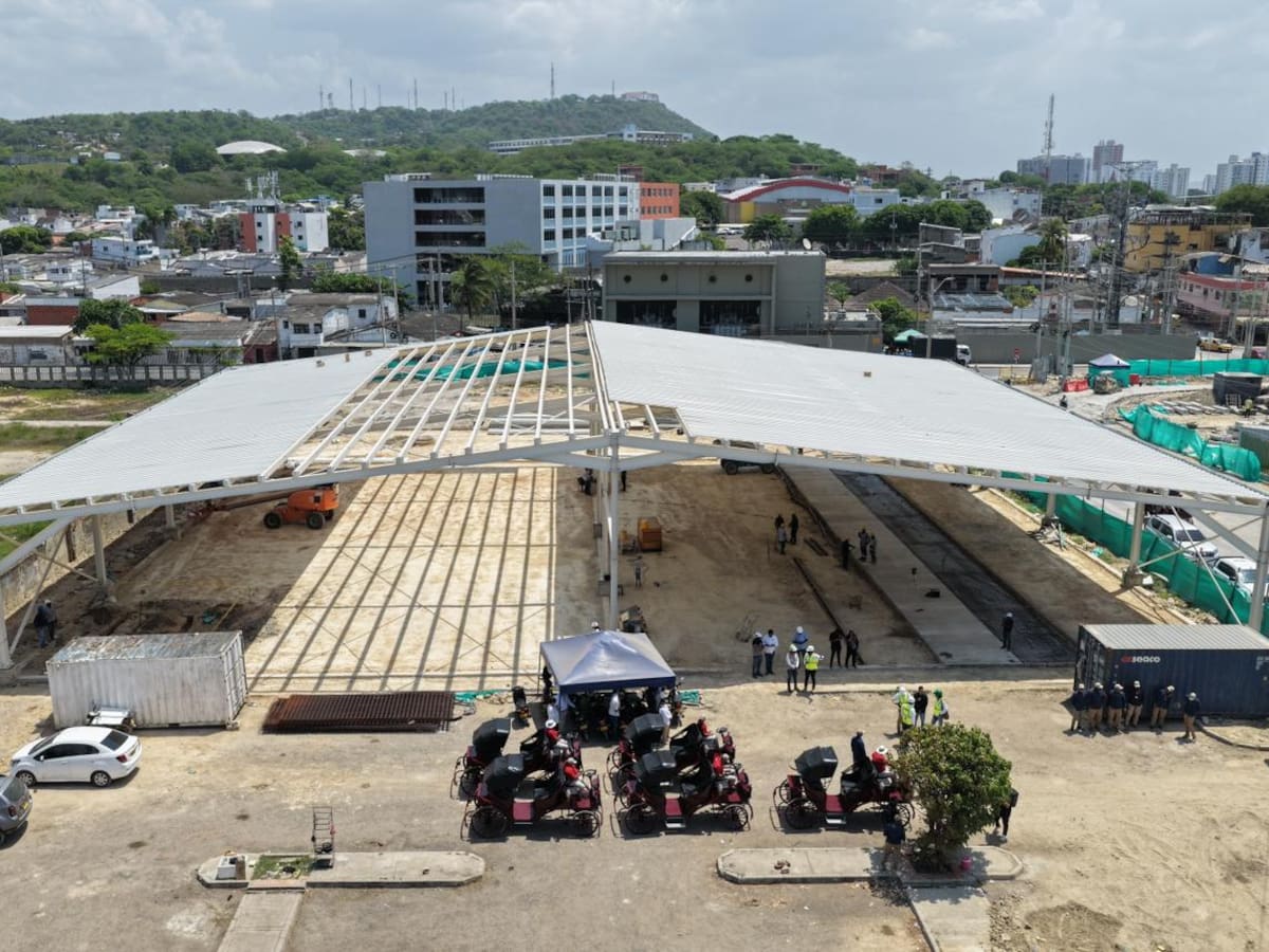 Obras en hangar de coches eléctricos de Nuevo Chambacú registran avances del 50%