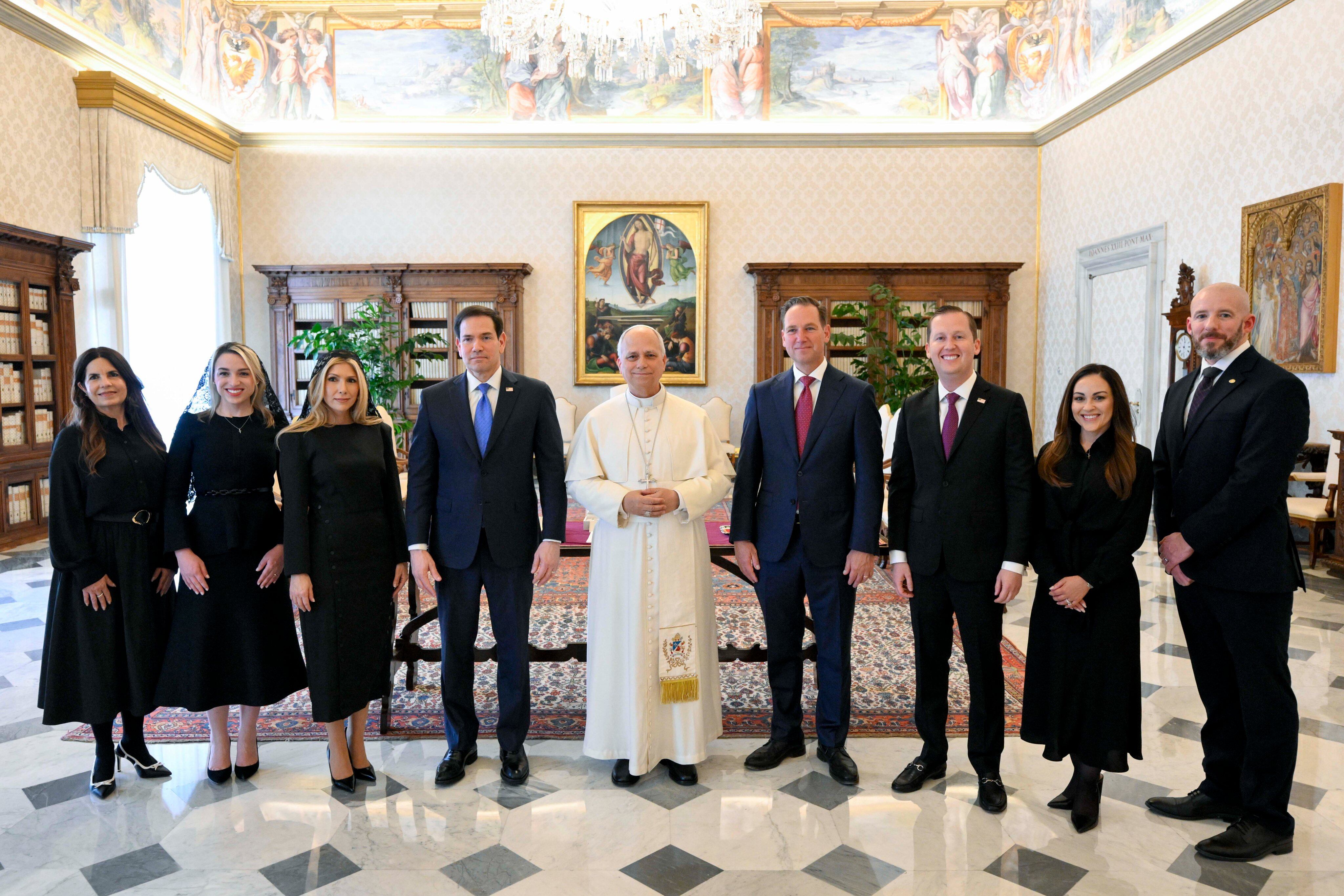 Reunión entre el papa León XIV y Marco Rubio, secretario de Estado de Estados Unidos. Foro: Cuenta de X de Marco Rubio.