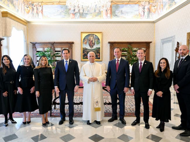 Reunión entre el papa León XIV y Marco Rubio, secretario de Estado de Estados Unidos. Foro: Cuenta de X de Marco Rubio.