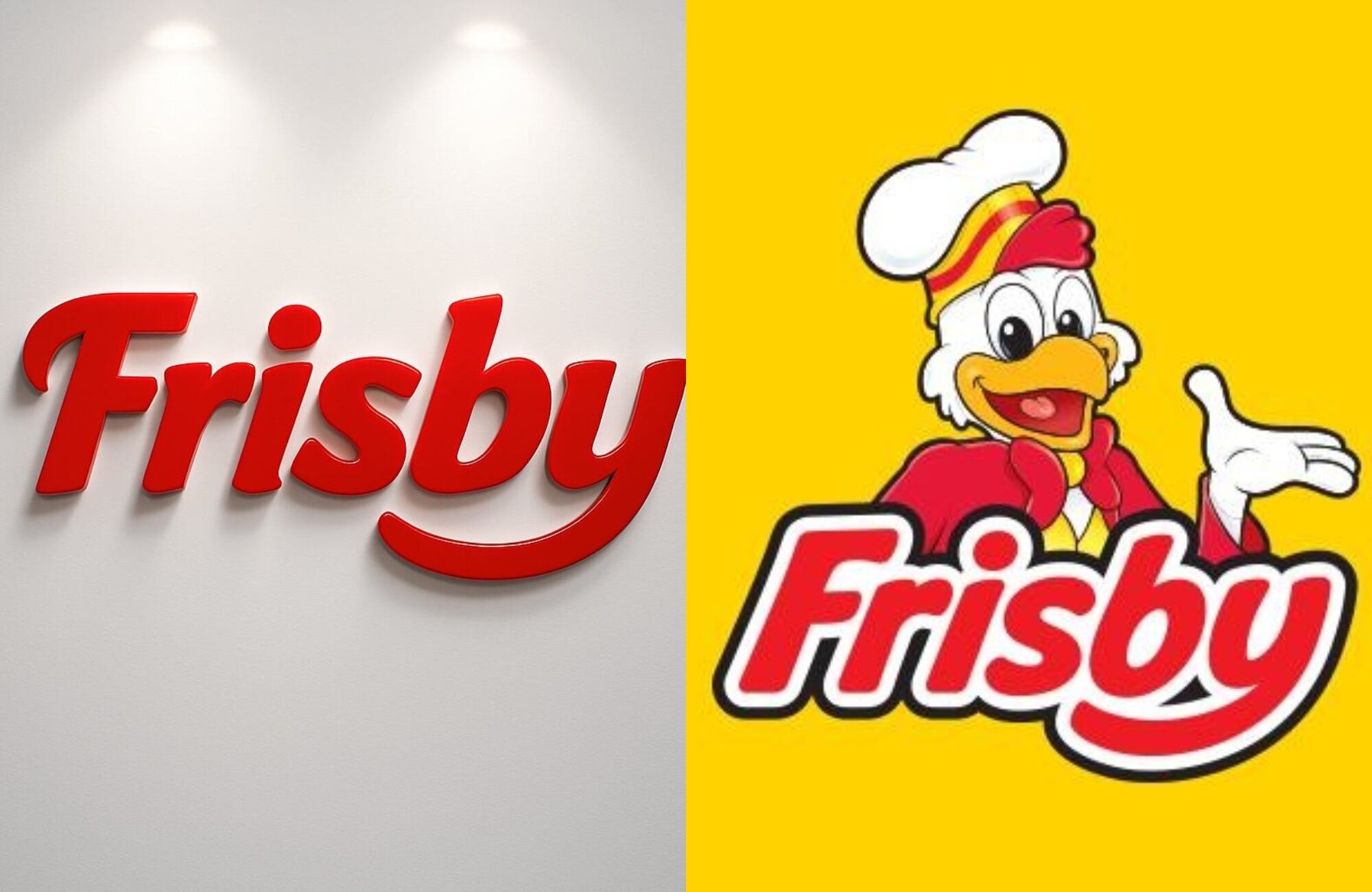 Logos de Frisby España y Frisby Colombia. Fotos: Cortesía / X @frisbylohace
