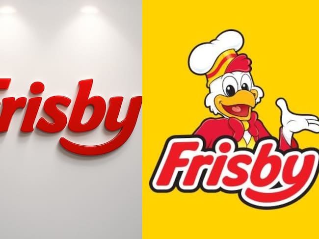 Logos de Frisby España y Frisby Colombia. Fotos: Cortesía / X @frisbylohace
