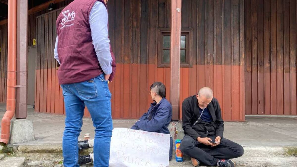 Personería de Manizales acompaña huelga de hambre que realizan personas en El Cable