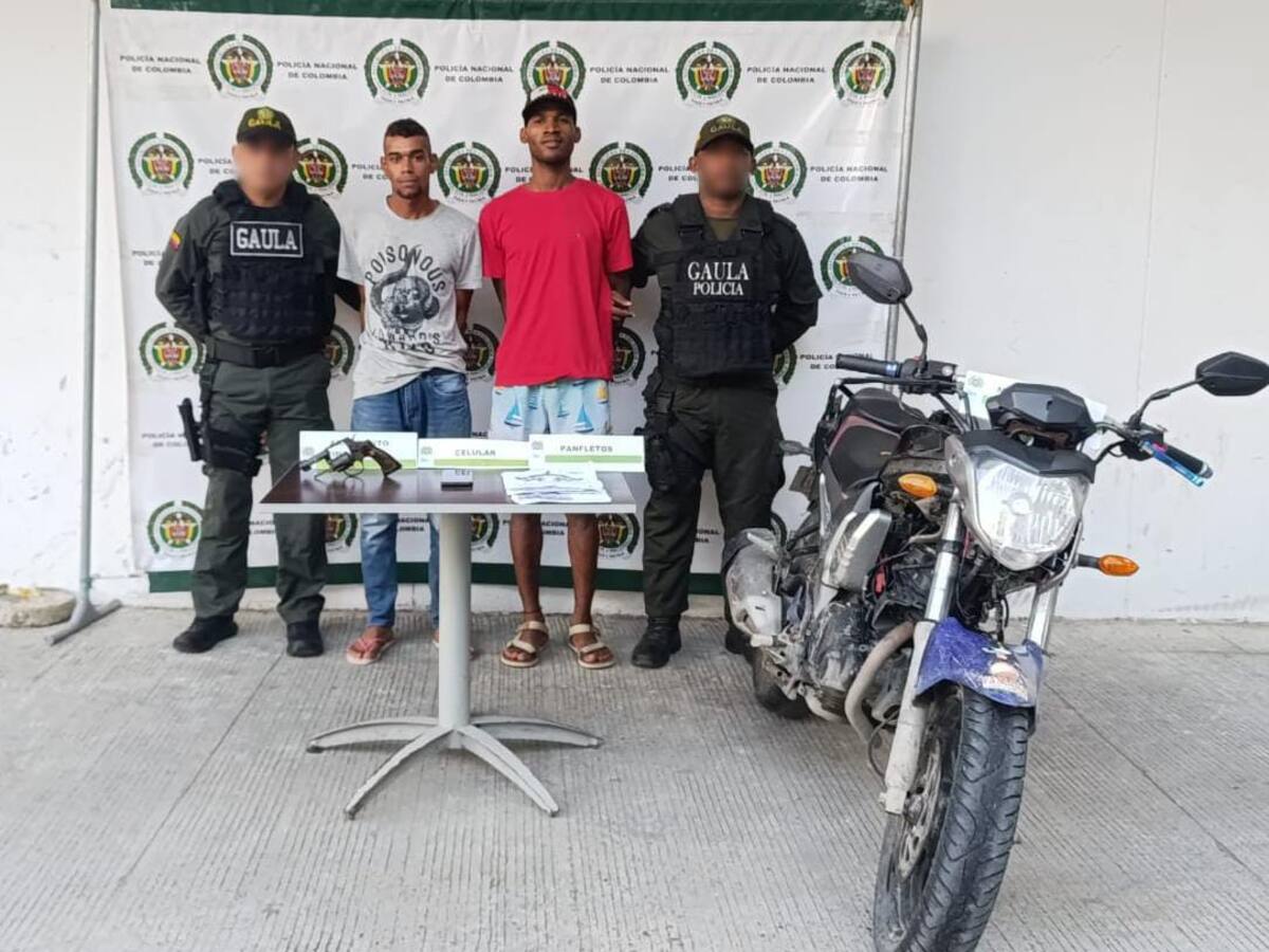 Policía Nacional capturó a dos presuntos extorsionistas en Cartagena