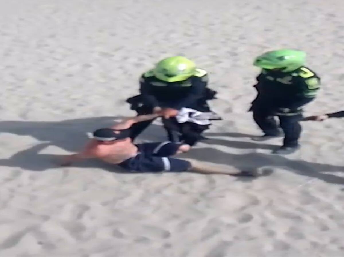 Policía de Cartagena atendió riña en playas de Bocagrande: hubo piedras, palos y botellas