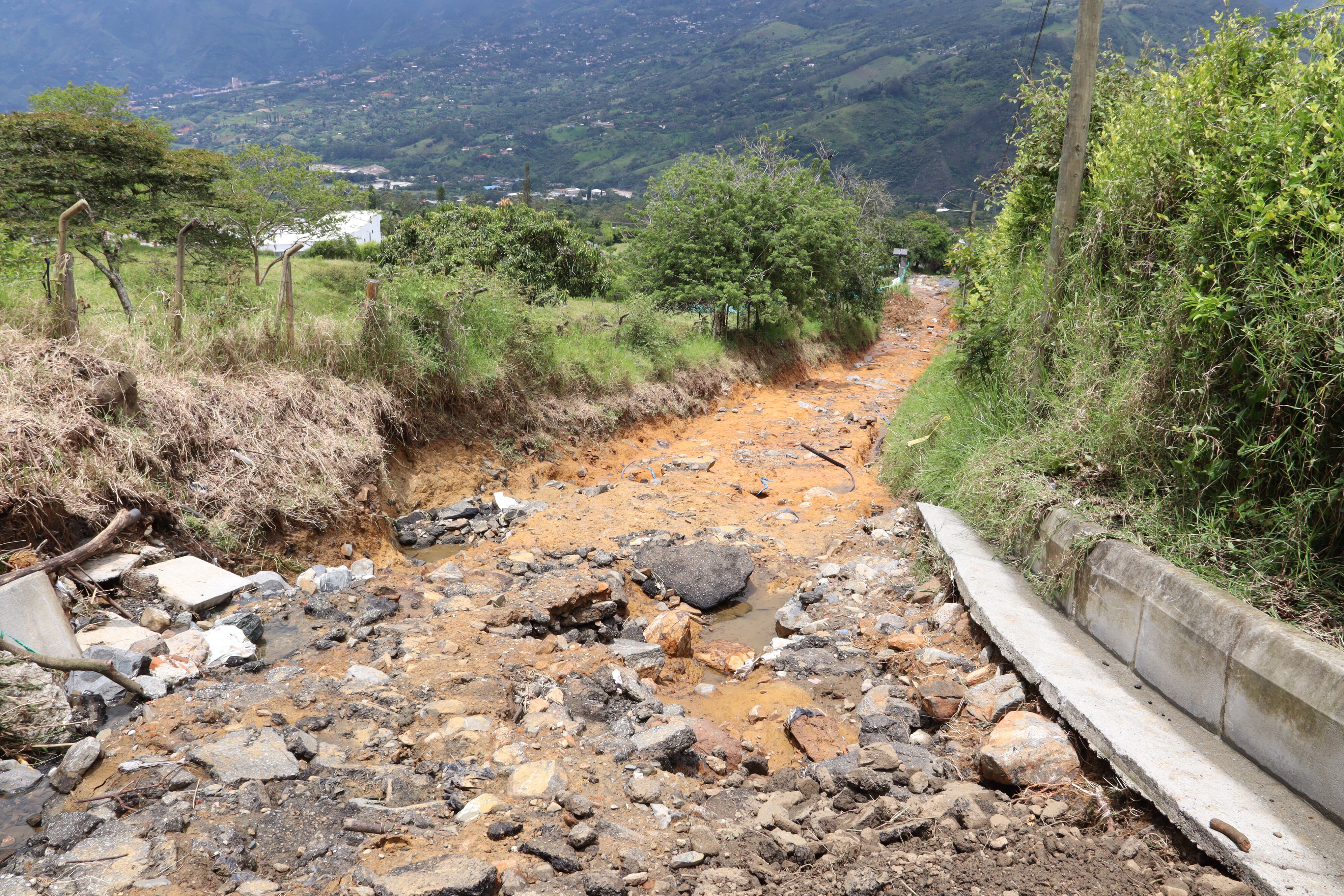 Quebrada en Copacabana. Foto: alcaldía.