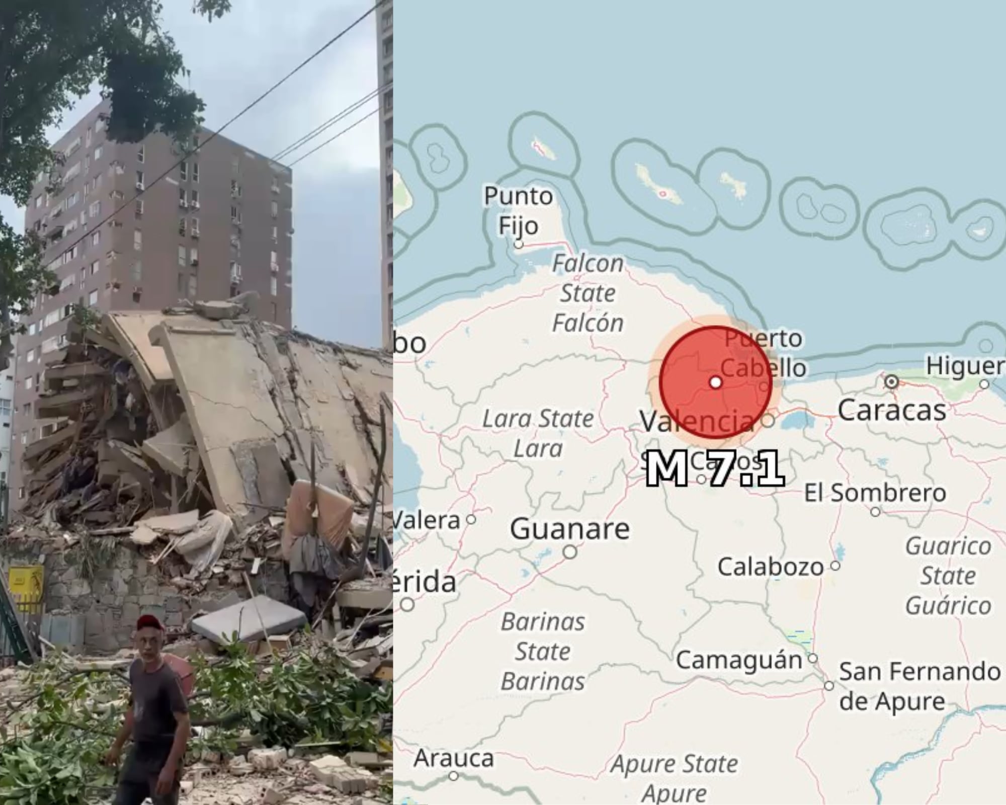 Luego del sismo de magnitud 7,1 cerca de las costas venezolanas, el Sistema de Alerta de Tsunamis estadounidense estimó riesgo de tsunami para Puerto Rico y las Islas Vírgenes.
(Foto:   Caracol Radio / Cortesía USGS)