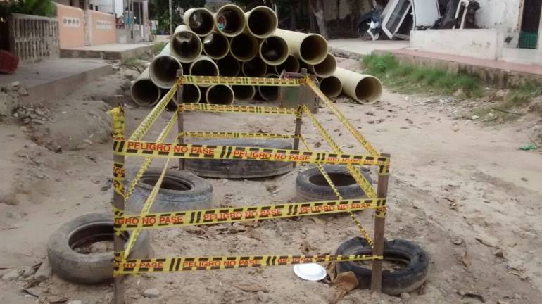 Obras sin terminar en el barrio las Nieves, Barranquilla