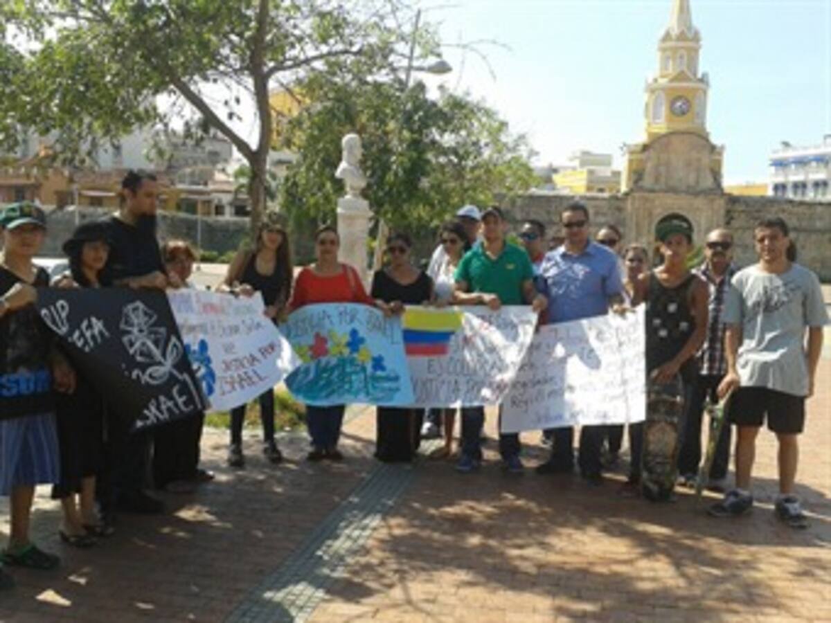 En Cartagena se realizó plantón por grafitero muerto en Miami