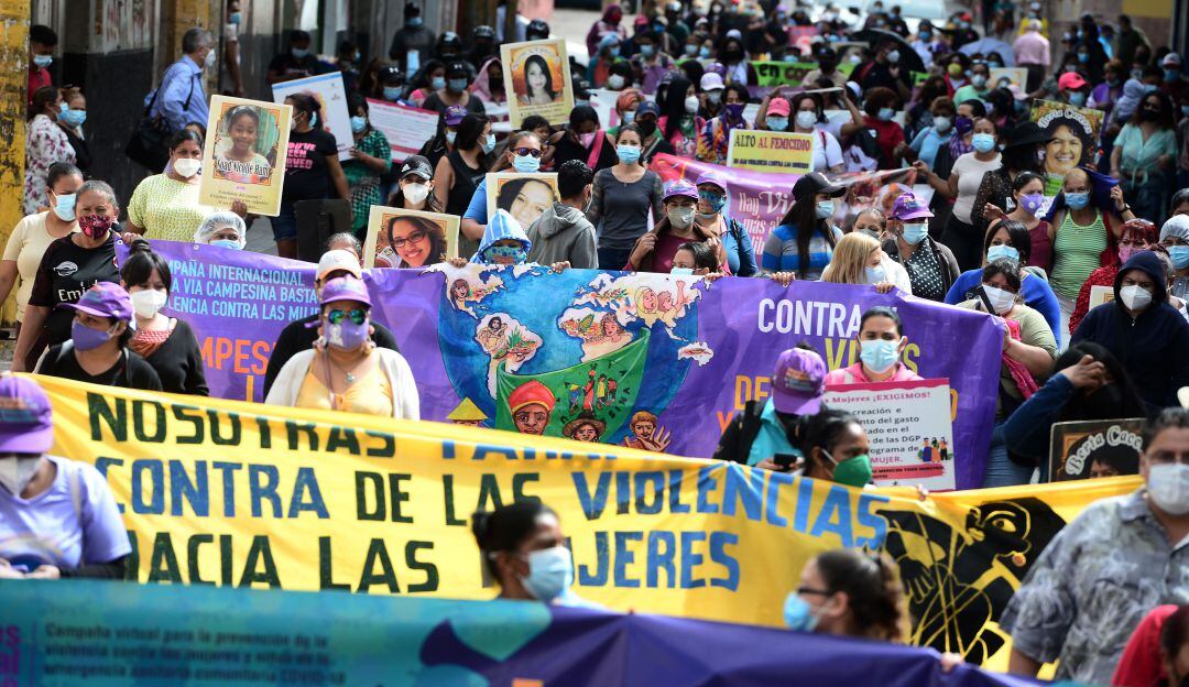 Protesta feminista en Honduras.