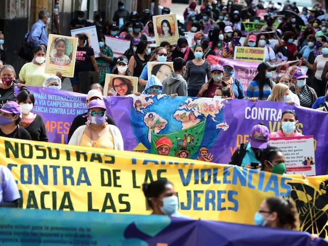 Protesta feminista en Honduras.