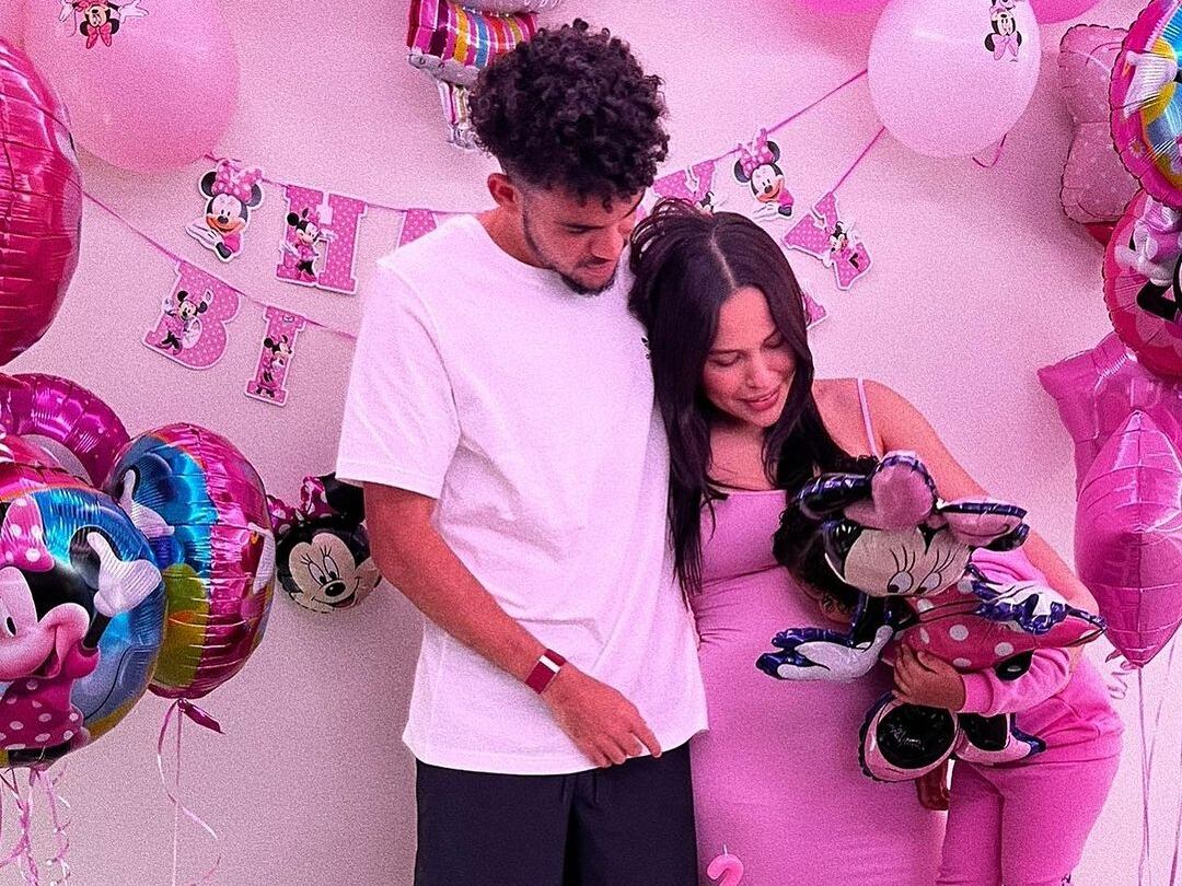 Luis Díaz, Geraldine Ponce y su hija, vía Instagram