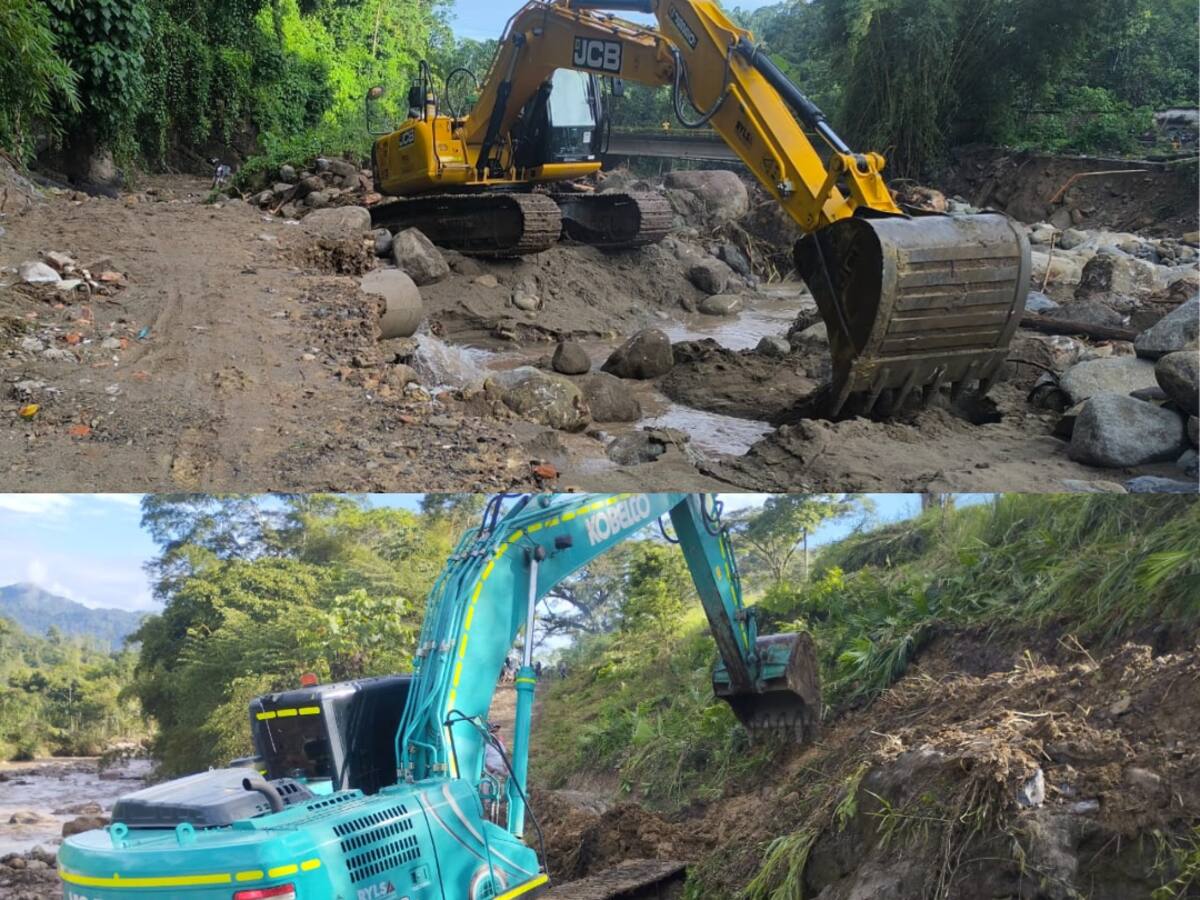 Hay dos maquinarias atendiendo las afectaciones en San Vicente de Chucurí