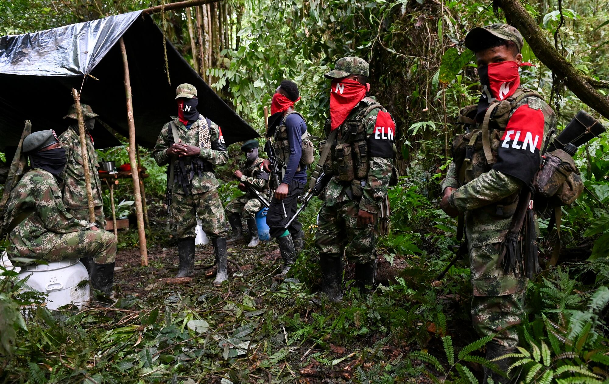 Integrantes del ELN. (Photo credit should read RAUL ARBOLEDA/AFP via Getty Images)