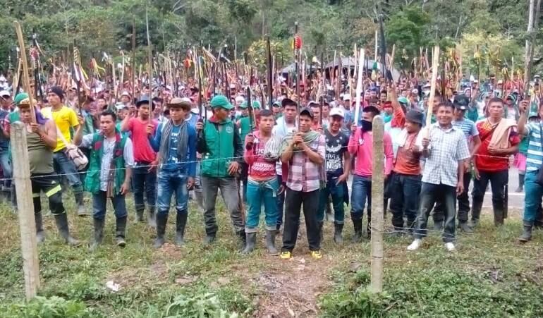 Los miembros de los resguardos están preparados para enfrentamientos con las autoridades.