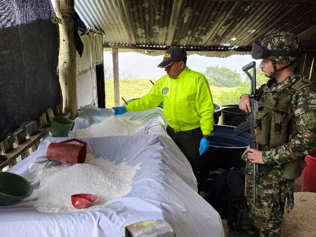 Ejército Nacional desmantela un laboratorio para el procesamiento de clorhidrato de cocaína en Boyacá