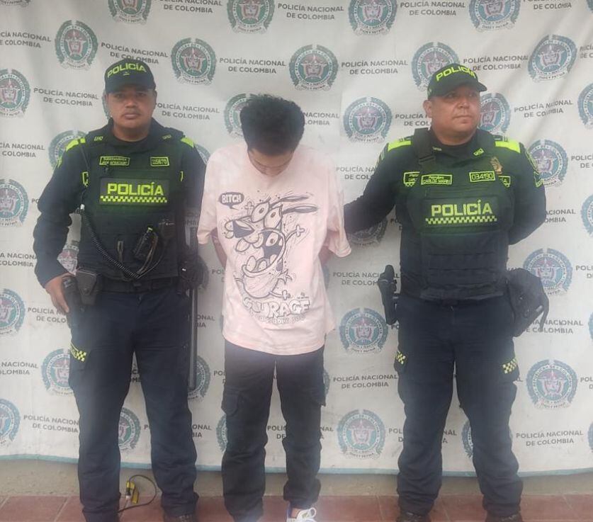 Capturado alias "El Trompón", uno de los más buscados de Itagüí . Cortesía: Alcaldía de Itagüí.