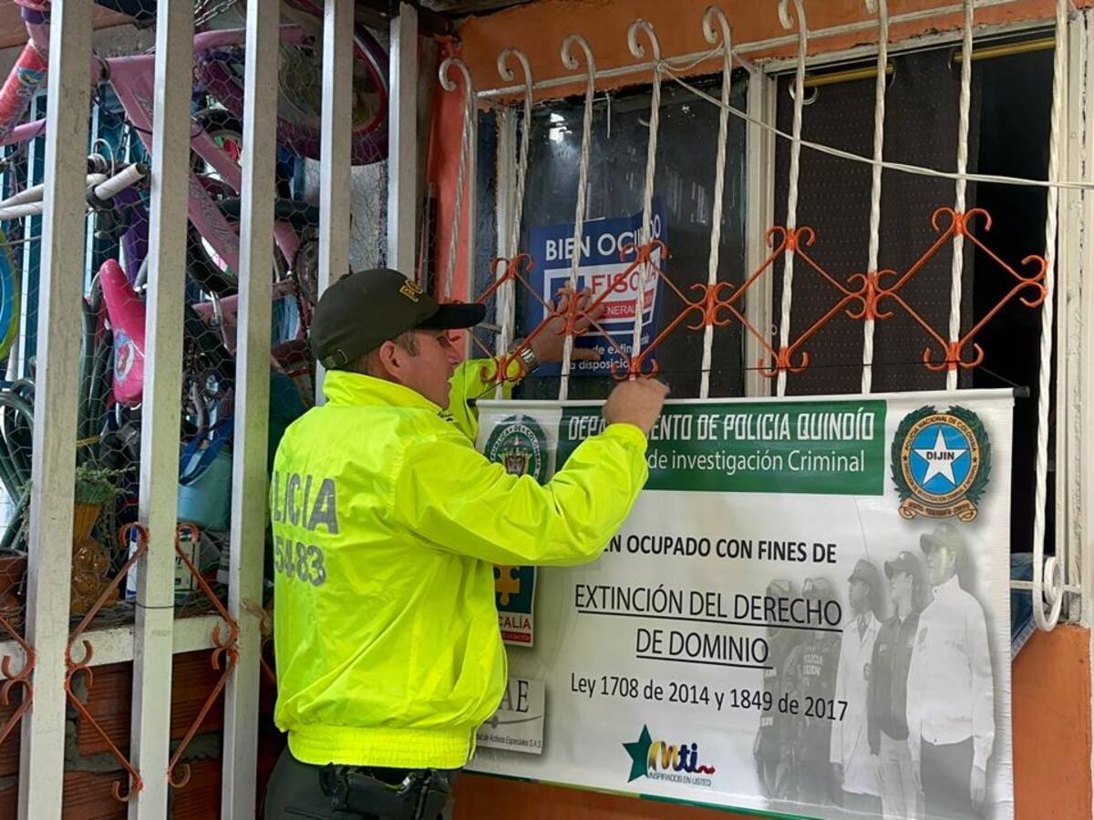 A extinción de dominio dos viviendas que almacenaban estupefacientes en Armenia