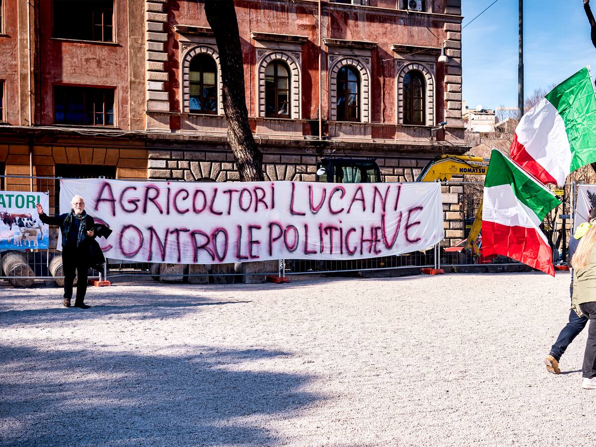 La protesta de los agricultores italianos llega a Roma
