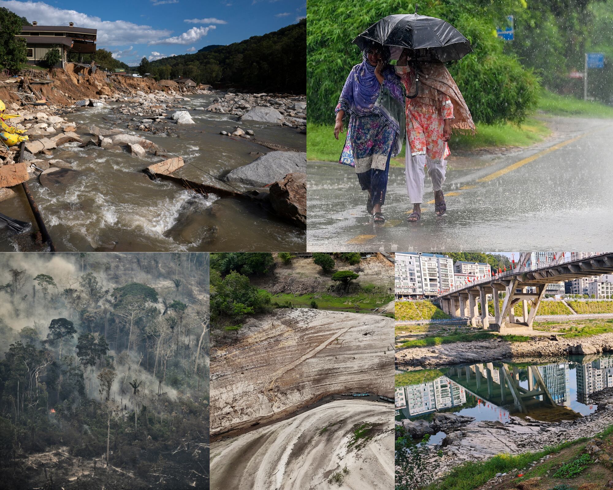 Sequía en Brasil y China, inundaciones en Estados Unidos, incendios en Perú y lluvias en Pakistán. 
(Foto: Caracol Radio / Getty )