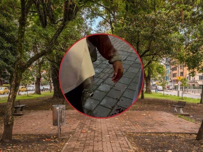 Habitante de calle agredió con tijeras a joven cerca al CAI de Parkway: perdió bastante sangre. Foto: Caracol Radio.