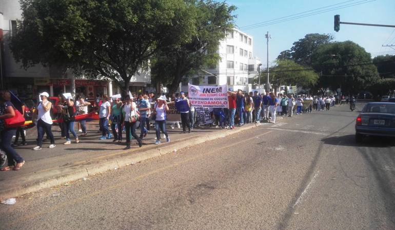 Estudiantes marcharon por las calles de Cúcuta