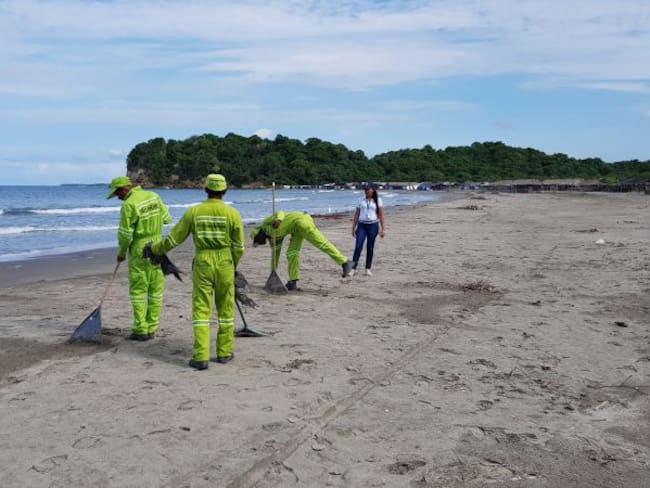 Ocho toneladas de basura se recogieron en playa Manzanillo, Cartagena