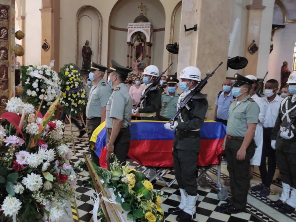 Con honras fúnebres despidieron al patrullero Naudin Córdoba