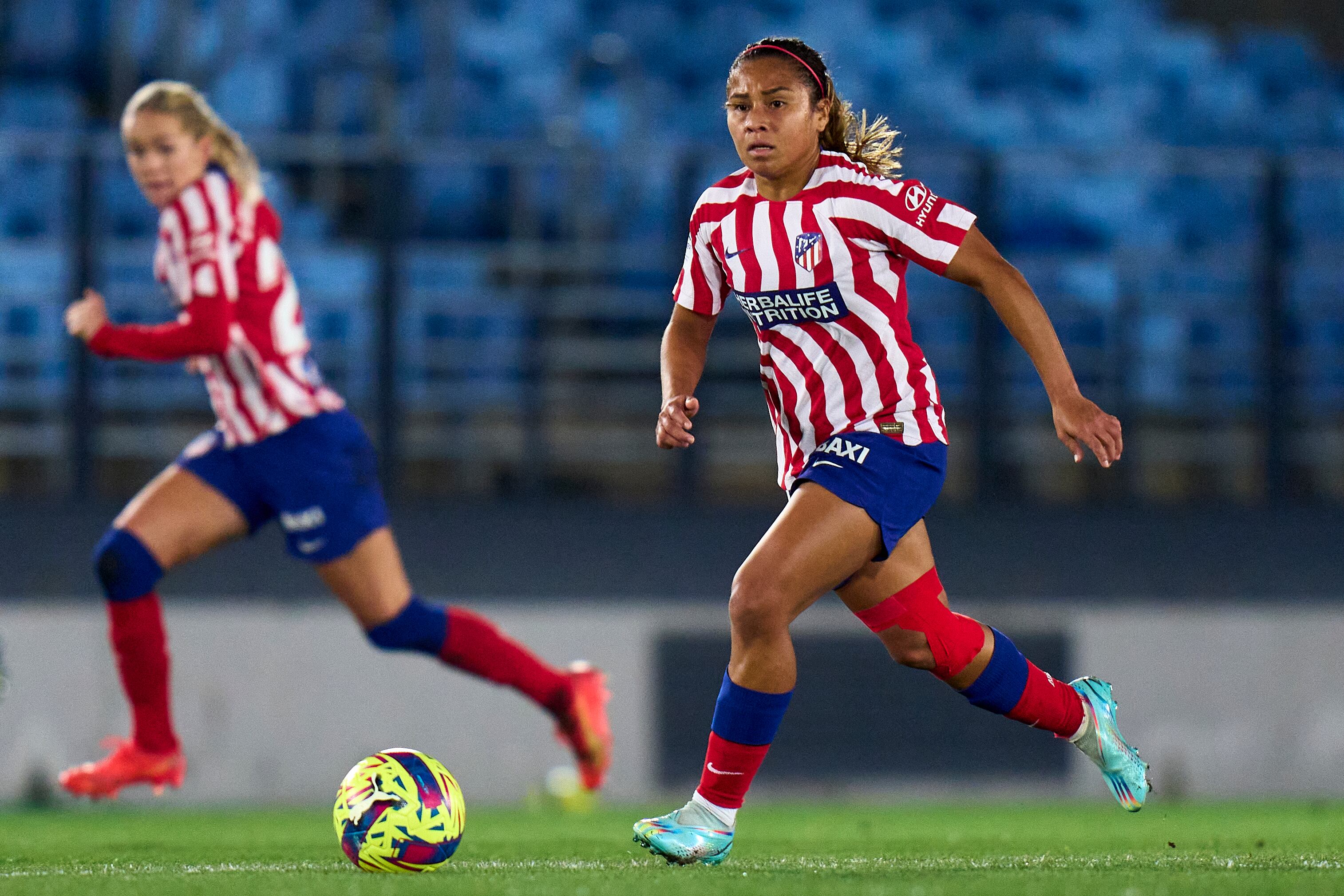 Leicy Santos del Atletico de Madrid. (Photo by Diego Souto/Quality Sport Images/Getty Images)
