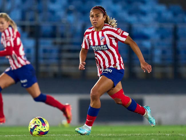 Leicy Santos del Atletico de Madrid. (Photo by Diego Souto/Quality Sport Images/Getty Images)