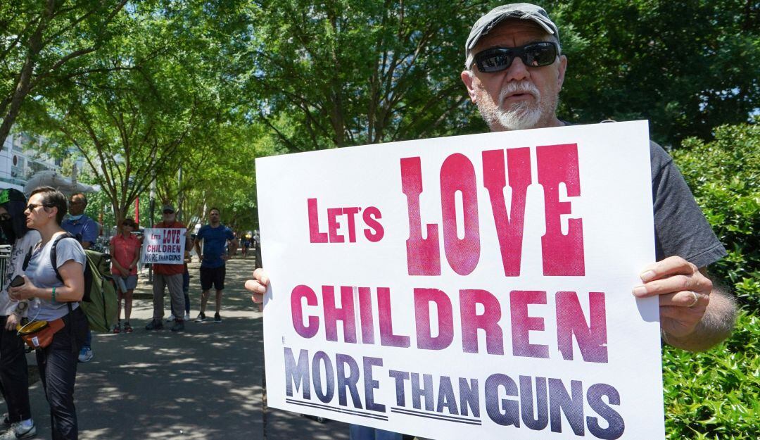 Protestas exigiendo control de armas en Texas