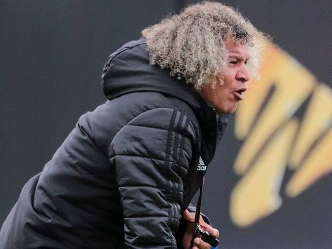 Alberto Gamero entrenando a Millonarios en 2021
