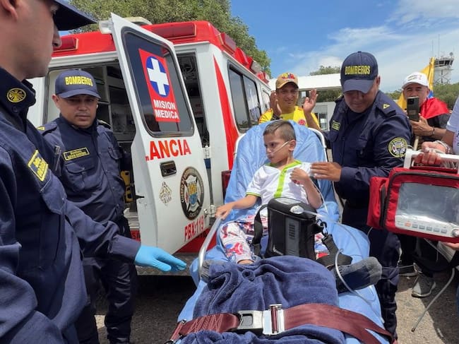 Lucas Murillo está siendo trasladado a Bucaramanga. / Foto: Ana María Rueda. / La fotografía publicada es autorizada por sus padres.