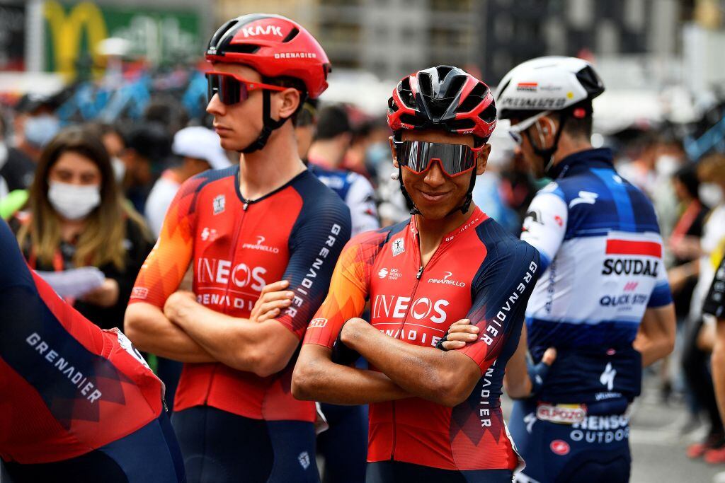 Egan Bernal durante la Vuelta a España (Photo by PAU BARRENA/AFP via Getty Images)
