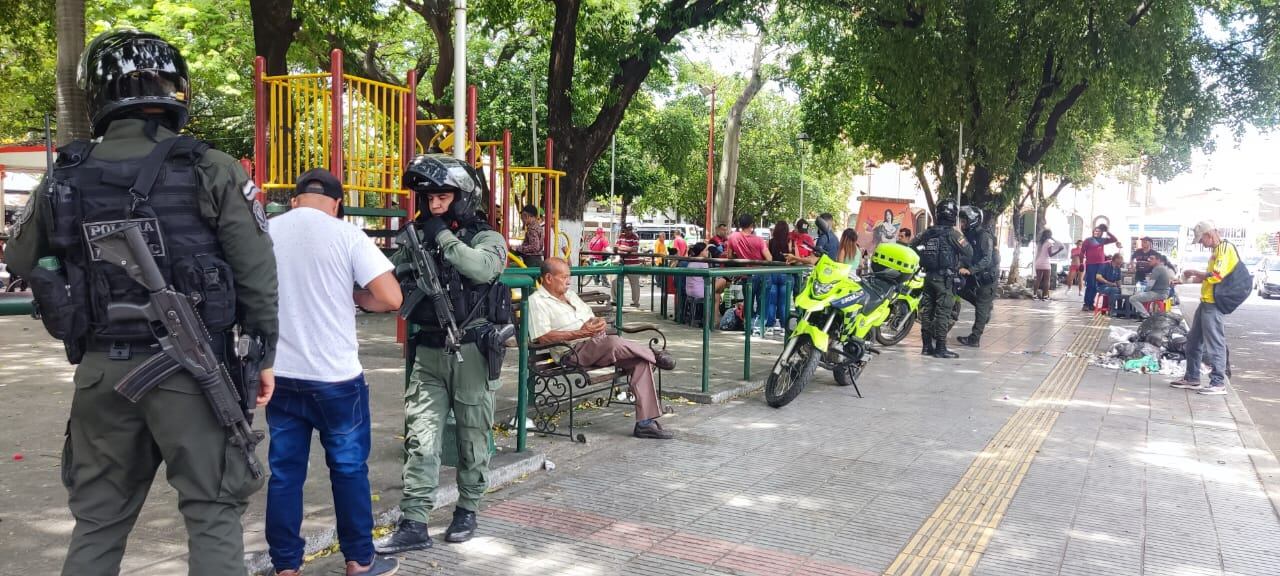 Operativos adelantados por la Policía Metropolitana en el centro de Cúcuta. Foto: MECUC.