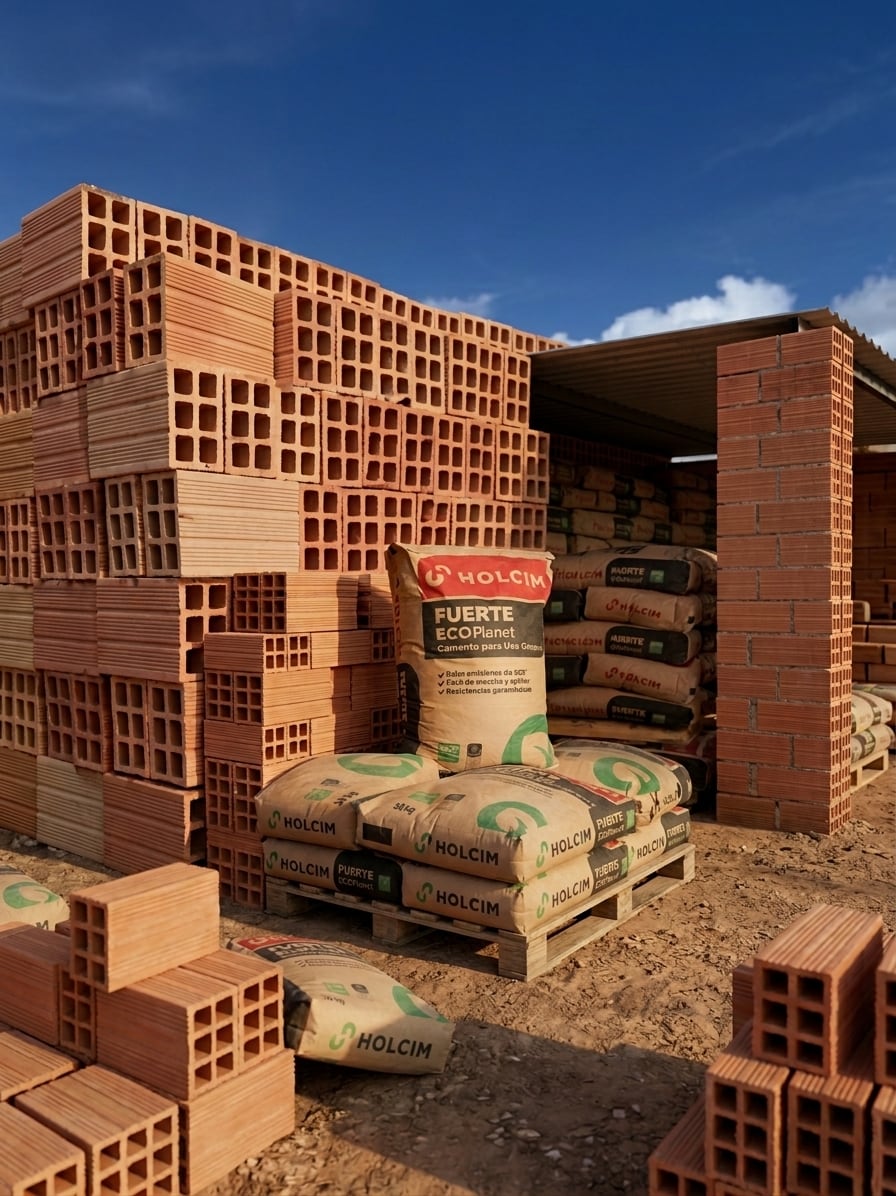 Holcim enviará 70 toneladas de material y Ladrilleras El Rubí aportará dos toneladas de bloques.
