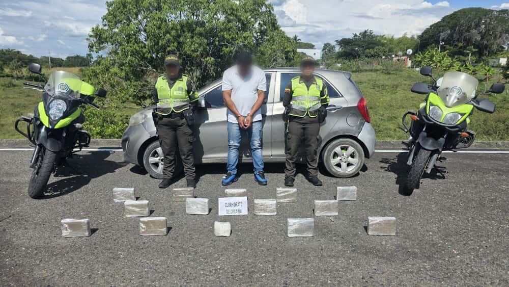 Incautación de cocaína en corredores viales de Risaralda (foto: Policia Nacional)