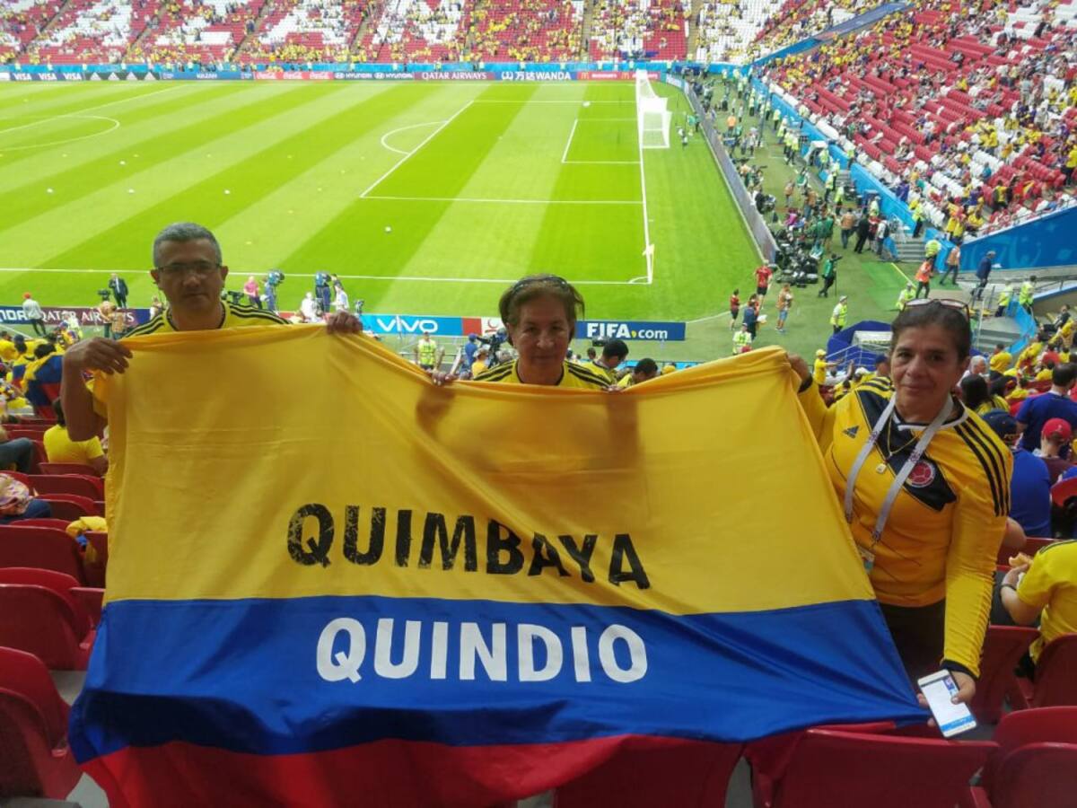 En  el estadio De Kazán donde la selección Colombia ganó 3 a 0 a Polonía en el Mundial