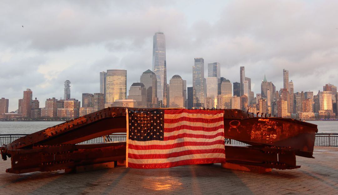Monumento al 9-11 en Nueva York, Estados Unidos.