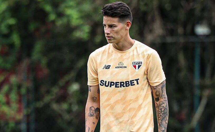 James Rodríguez en entrenamiento con Sao Paulo / Instagram: James Rodríguez