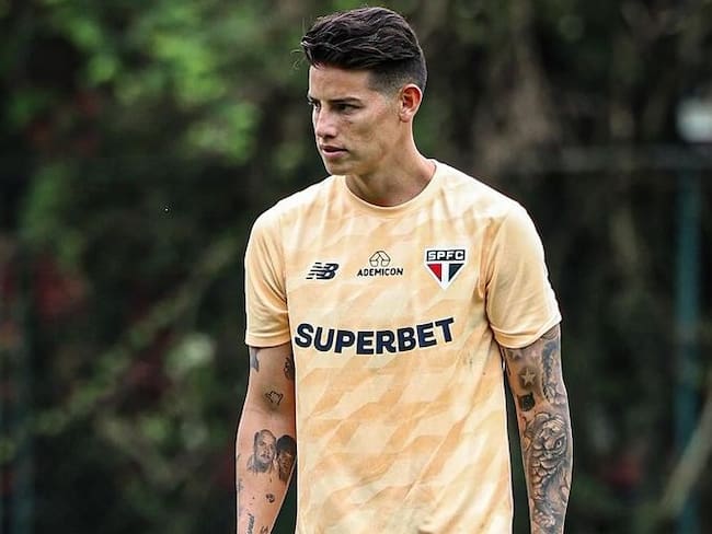 James Rodríguez en entrenamiento con Sao Paulo / Instagram: James Rodríguez