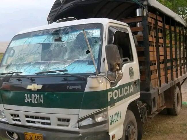 Ataque armado a miembros del Escuadrón Móvil de Carabineros en Córdoba. Foto tomada de redes sociales