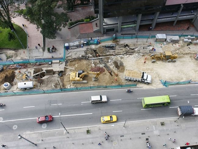 Obras de la Carrera Séptima. Foto: Colprensa