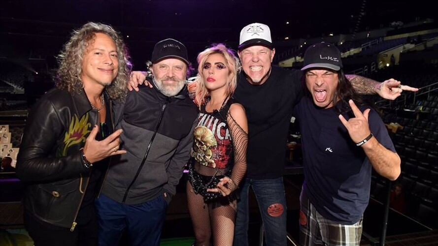 Lady Gaga y Metallica. Foto: Lady Gaga.