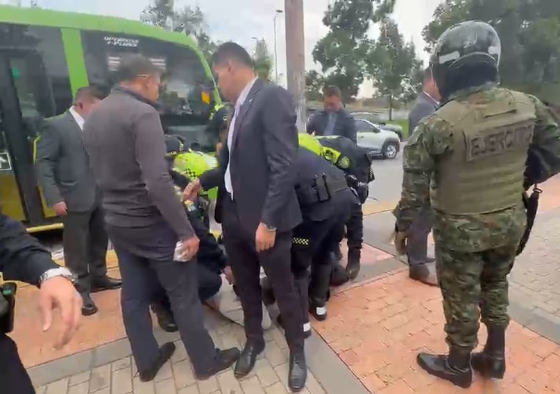 Frustran robo en Bogotá. Foto: captura de pantalla video suministrado