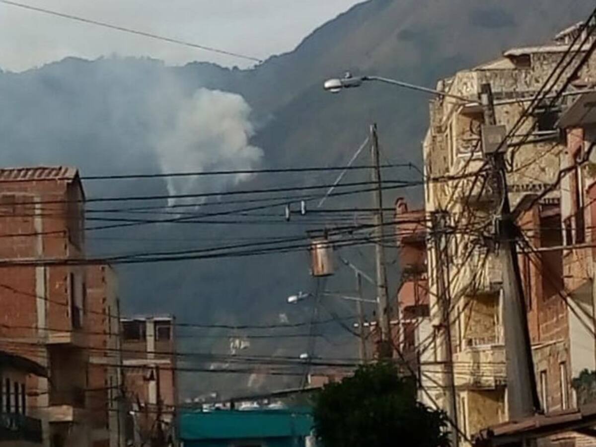Primer incendio forestal en el Valle de Aburrá