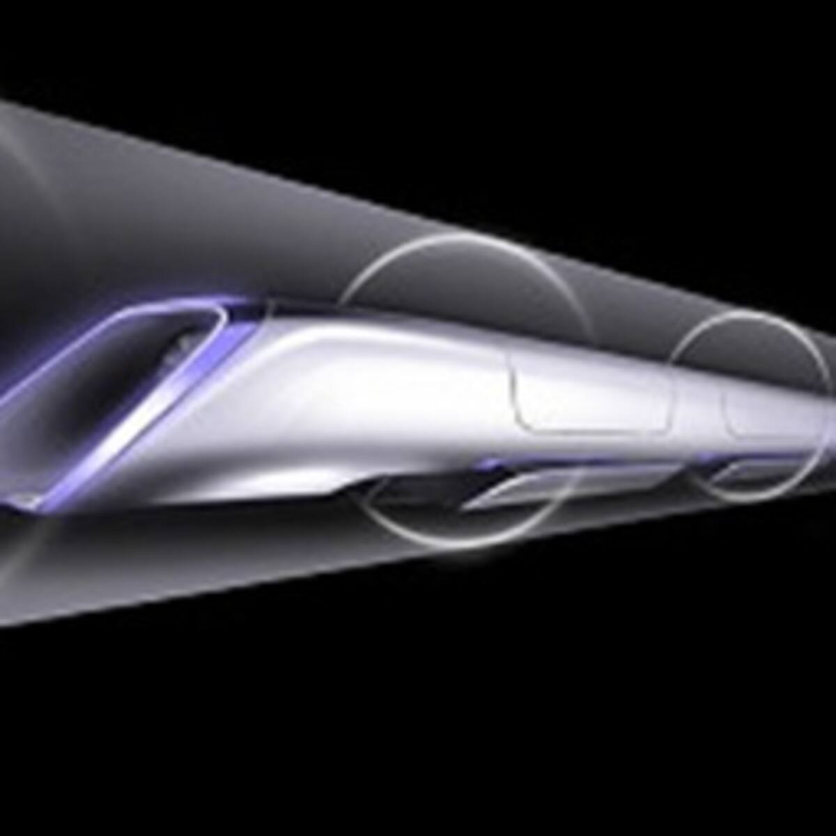 El Hyperloop superando a un avión