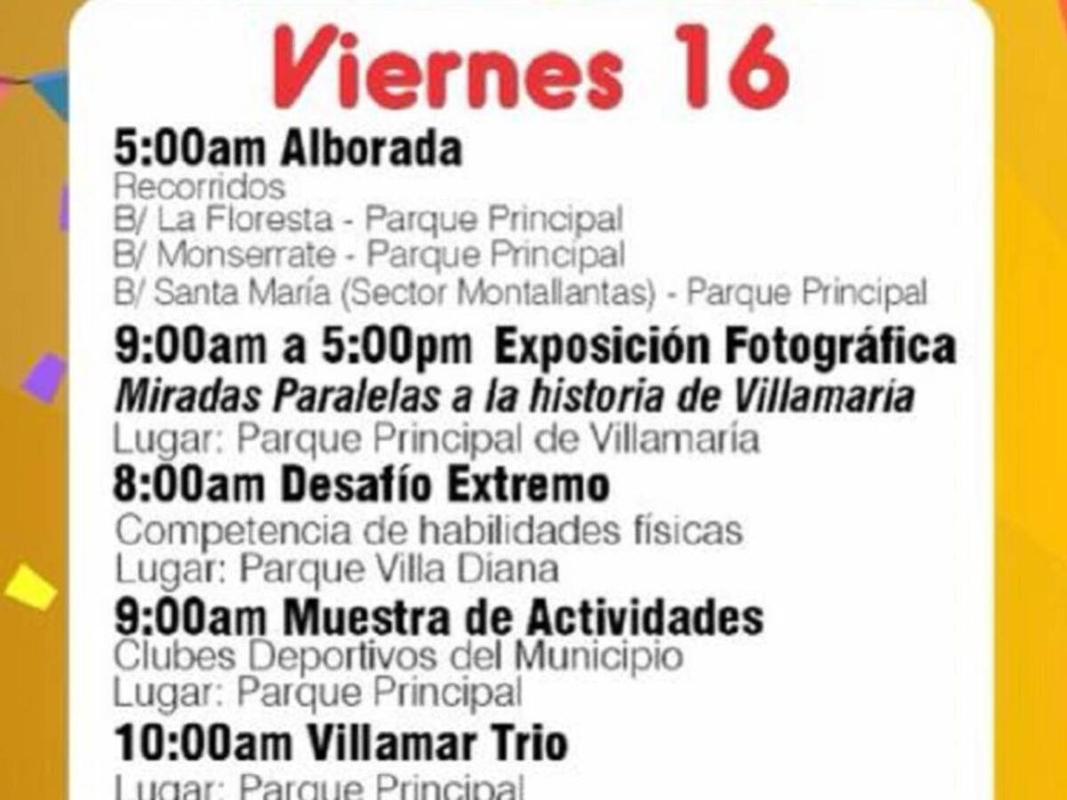 Polémica en Villamaría, Caldas, por celebración de su cumpleaños 168