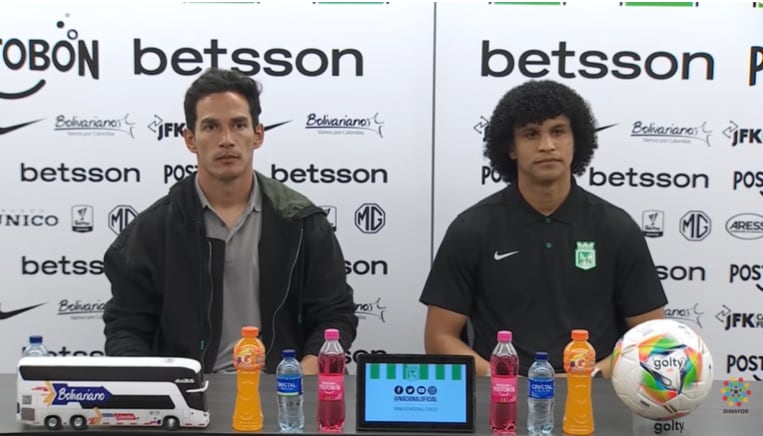 Diego Arias y Eduard Bello en rueda de prensa / Foto: Dimayor