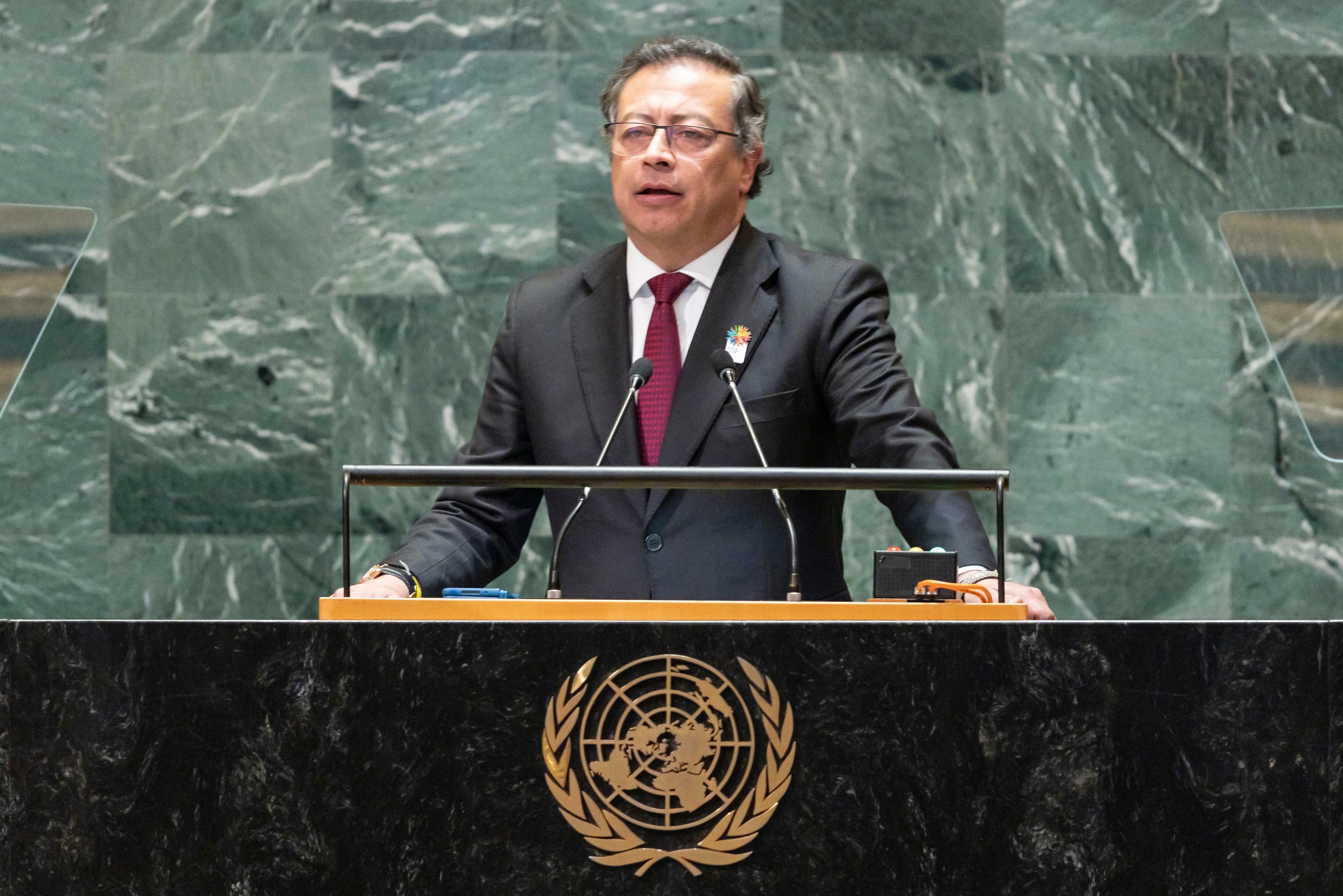 Presidente Gustavo Petro en la Asamblea General de la ONU / (Nueva York) EFE/EPA/JUSTIN LANE